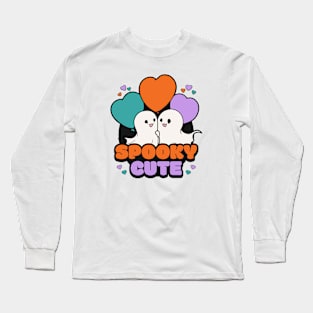 Spooky Cute // Adorable Halloween Ghosts // Cute Halloween Long Sleeve T-Shirt